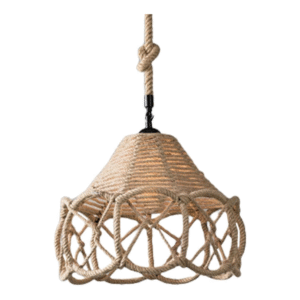 Diamond Electricals Industrial Woven Pendant Light with a geometric design.